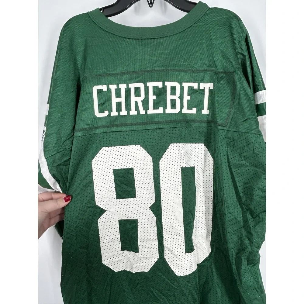 Vintage Logo‎ Athletic New York Jets Wayne Chrebet #80 Jersey Green Mens Size XL